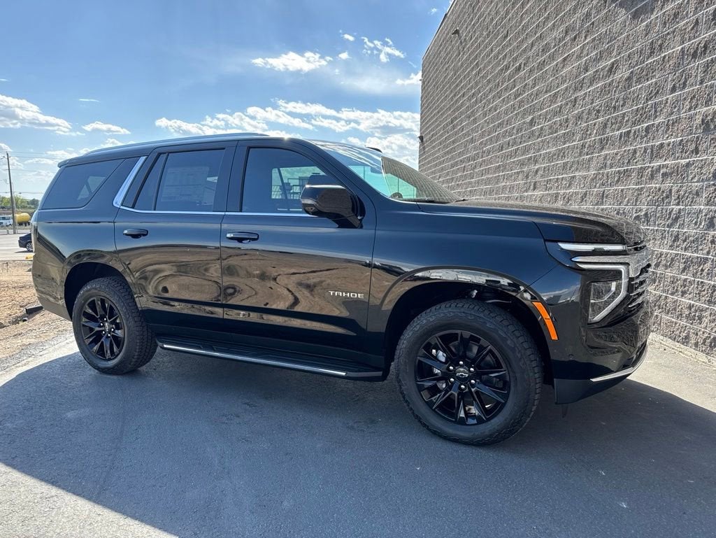 2026 Chevrolet Tahoe LT in Black — front three-quarter view