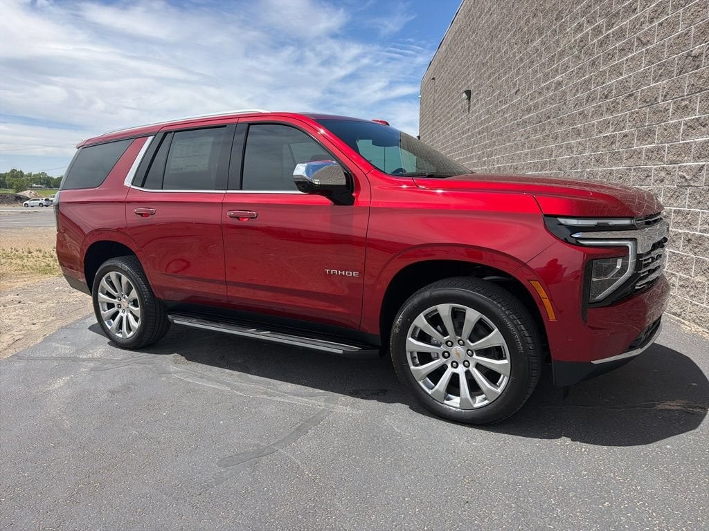 2026 Chevrolet Tahoe Premier in Radiant Red Tintcoat — front three-quarter view