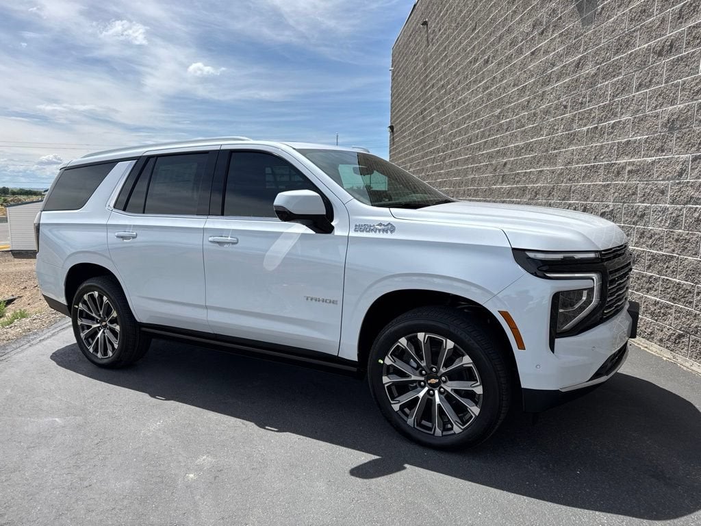 2026 Chevrolet Tahoe High Country in Polar White Tricoat — front three-quarter view