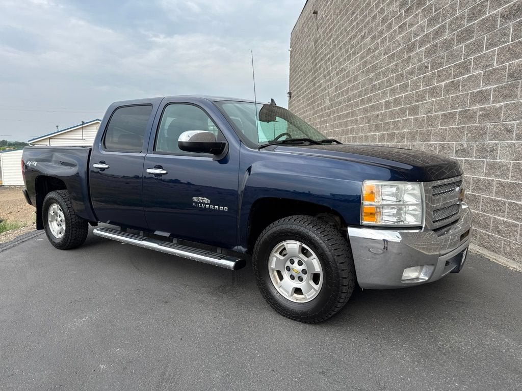 2012 Chevrolet Silverado 1500 LT in Imperial Blue Metallic — front three-quarter view