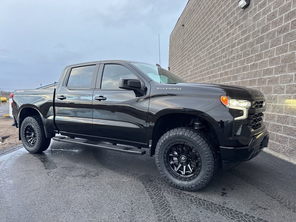 2026 Chevrolet Silverado 1500 RST in Black — front three-quarter view