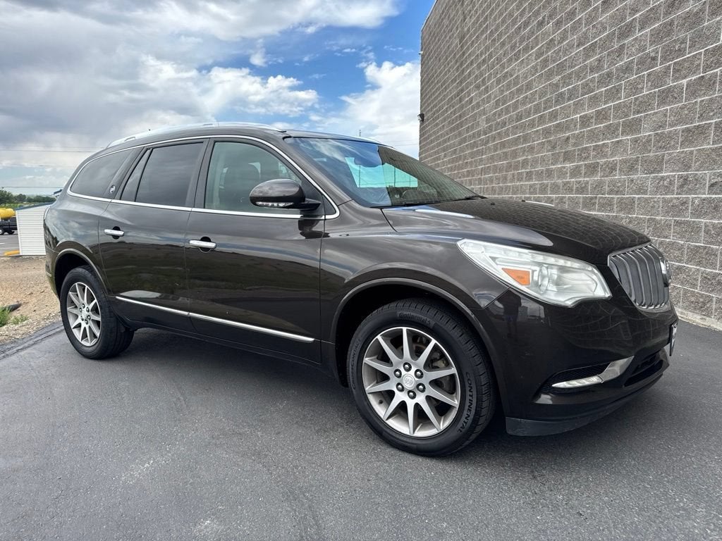 2014 Buick Enclave Leather in Mocha Bronze Metallic — front three-quarter view